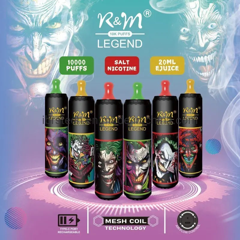 R&M Legend 10000 Puffs Rechargeable Disposable Vape India My Store