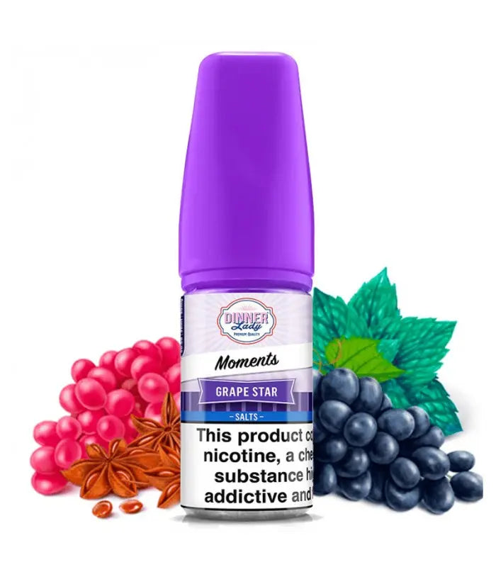 Grape Star - Dinner Lady Salts Ice Moments | 30ML Vape Juice | 30MG,50MG My Store