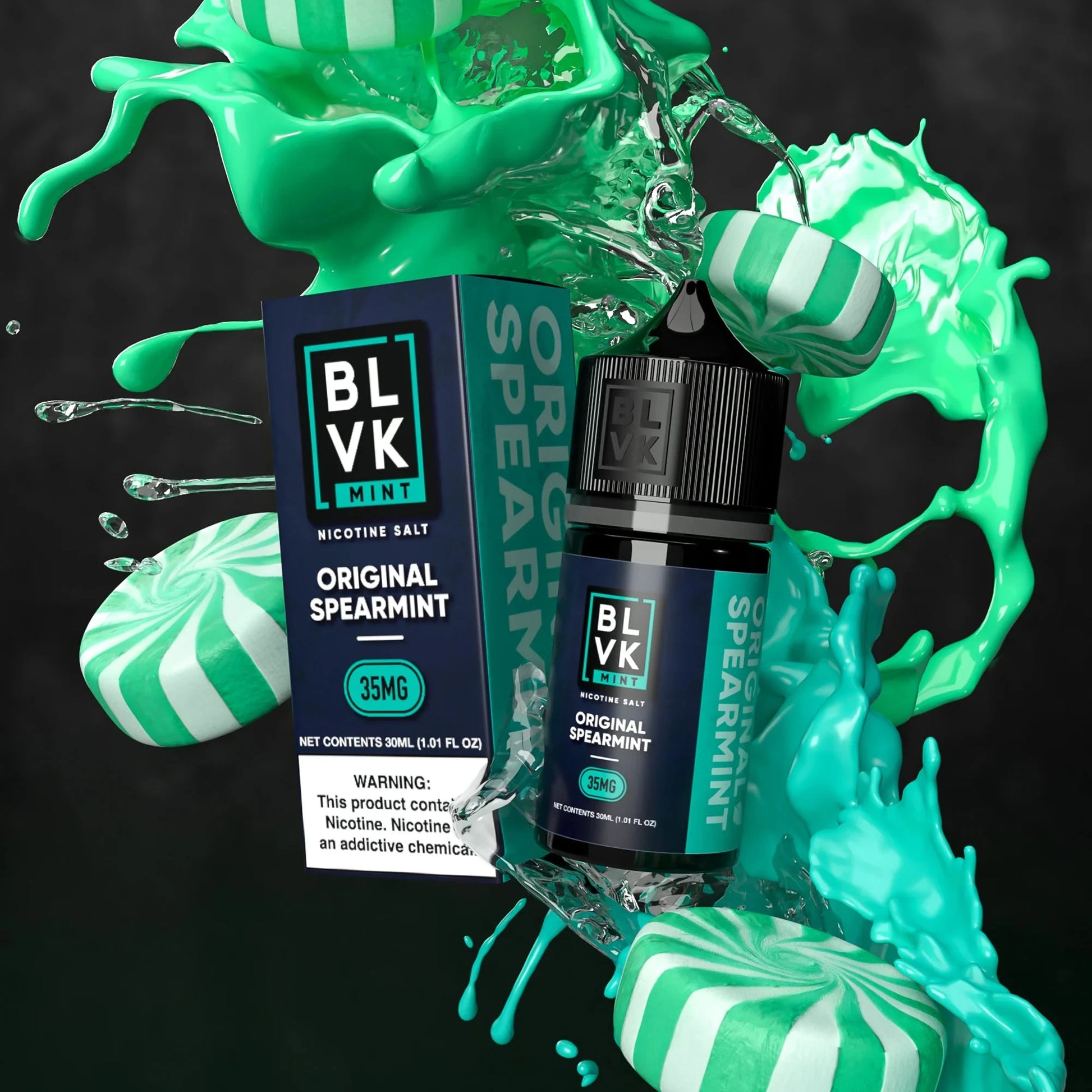 Original Spearmint-BLVK | Mint Series | 30Ml Vape Juice | 35MG,50MG | Vapeshopindia  My Store