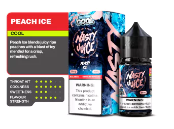 Peach ice - Nasty Super Cool | 30ML Nic Salt| 35MG,50MG | Vapeshopindia  My Store