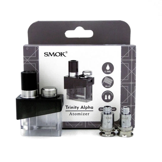 Smok Trinity Alpha Replacement Atomizer (Empty Pod + 2 Mesh Coils)  My Store