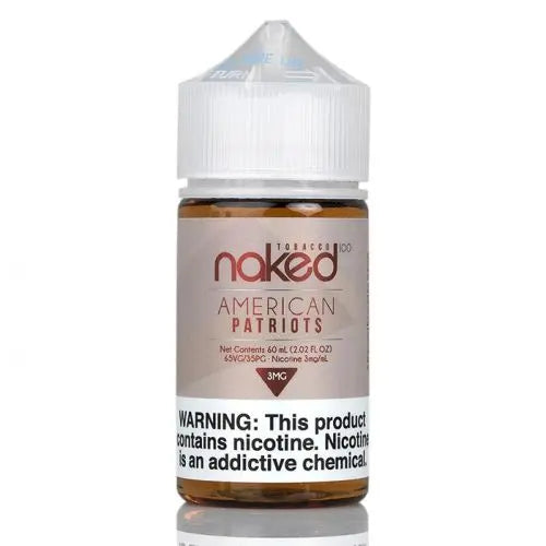 American Patriots - Naked 100 Tobacco | 60ML Vape Juice | 3MG,6MG,12MG  My Store